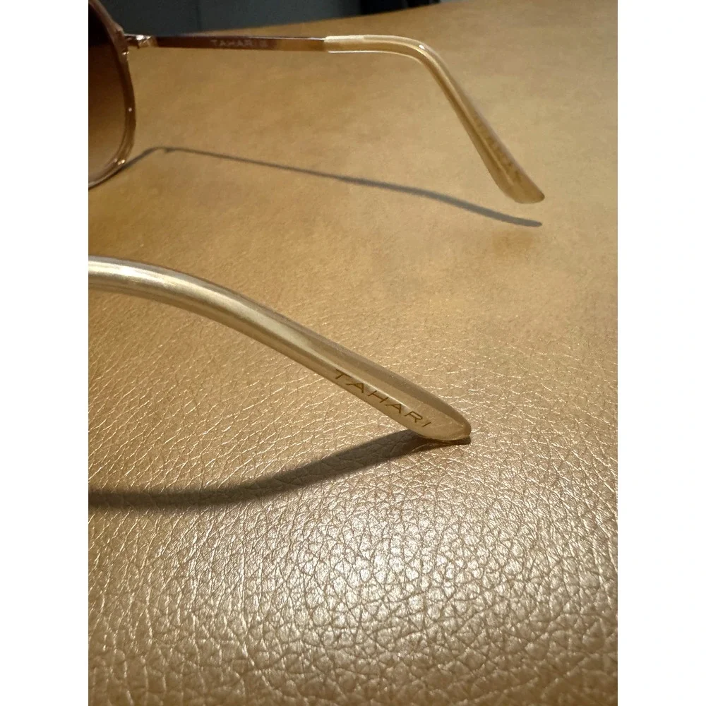 NWT TAHARI TH783 Brown Gold Aviator Authentic Sunglasses Gift idea /1018/ New